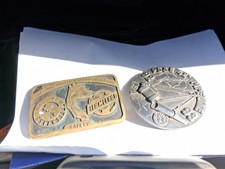 2 Vintage PGE Pipeline Expansion Project Bechtel Belt Buckle Belt With Tip 1990s