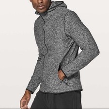 Lululemon Surge Warm Full Zip Heathered Black Mens L Athleisure Capsule Workout