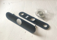 Matte Black Faucet Plate, Sink Hole Cover, Faucet Deck Plate 10 Inch 3 Hole to 1