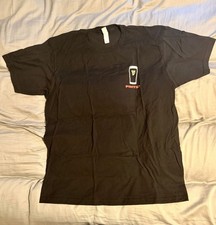 Men's Black Graphic Print T-Shirt Crew Neck Short Sleeve Double-Sided Guinness