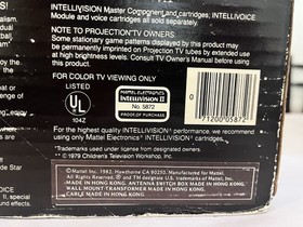 Vintage Mattell Intellivision II Console & 7 Games, Voice Synthesize Module
