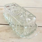 Vintage Glass Covered BUTTER DISH Anchor Hocking