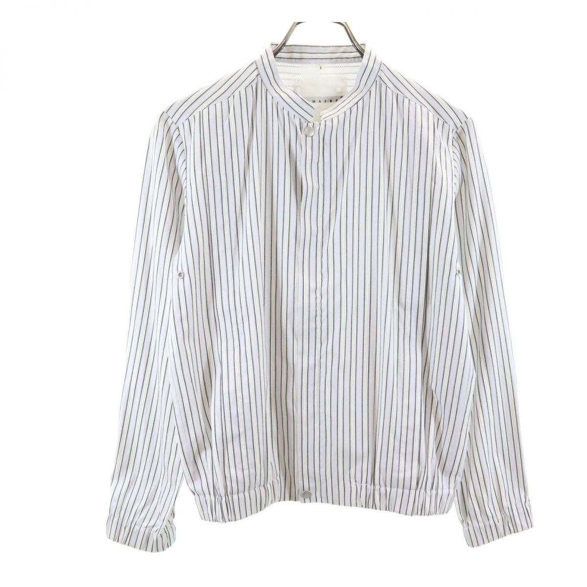 LEMAIRE made in Japan stripe cotton Zip jacket 1 White