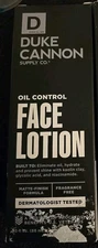 3 Duke Cannon Oil Control Face Lotion, Fragrance Free, 3 oz  (K26)