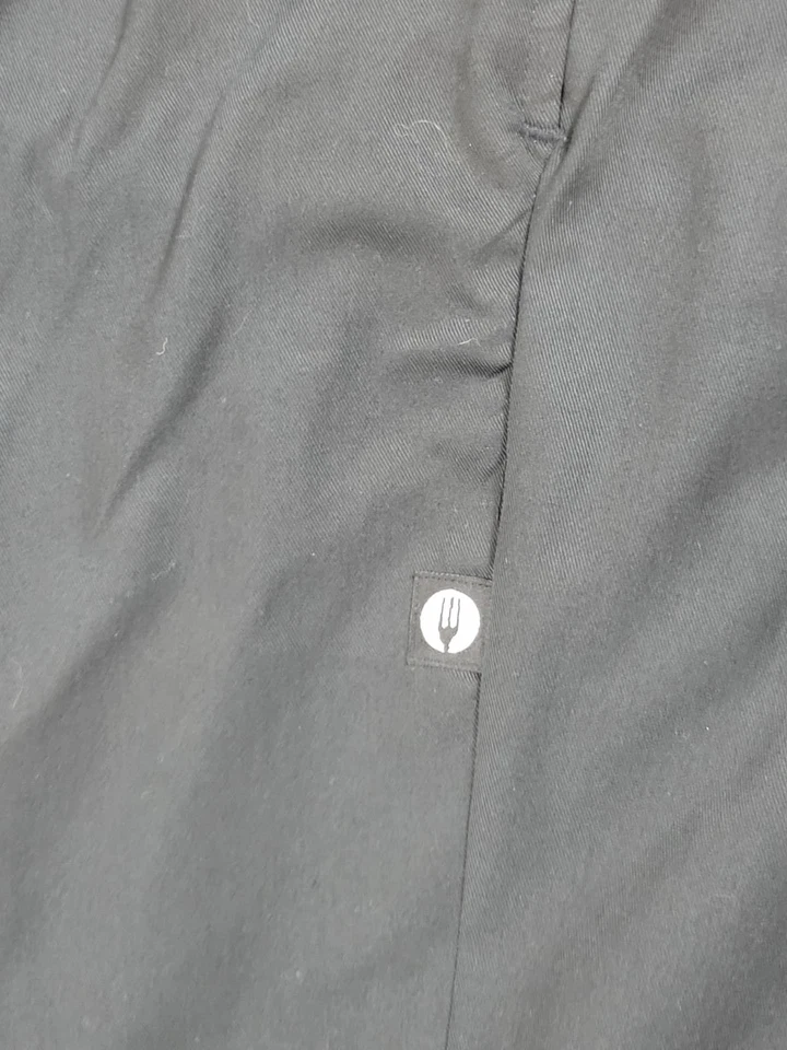CHEF WORKS DRAWSTRING PANTS BLACK NBBP-000 5 EXTRA LARGE XL NWT - Image 4 of 4