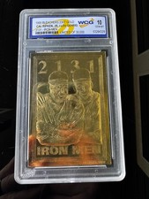 CAL RIPKEN JR/ LOU GEHRIG - IRON MEN- 2131 1995 Bleachers 23KT Gold HOF WCG 10