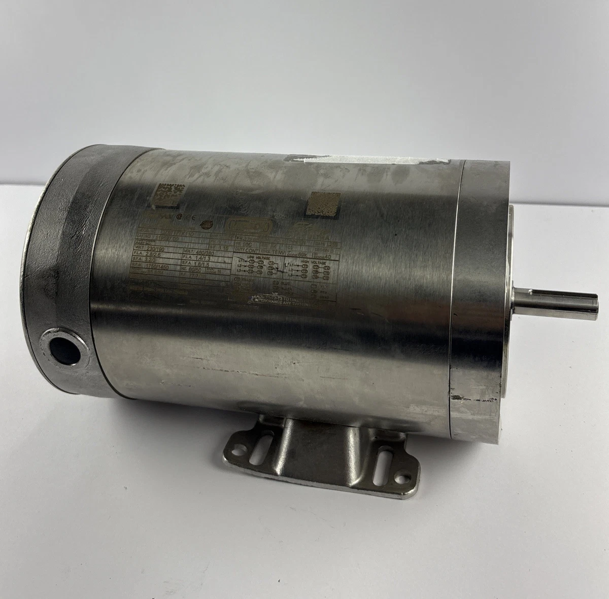 LEESON 119527.00 CZ6T17TK11D Washdown Motor 1HP 1750 RPM 230/460V 3PH 56C photo 2