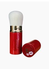 LAURA GELLER RETRACTABLE KABUKI BRUSH FOR TRAVEL ROUNDED (Holiday Ed./Red) NEW
