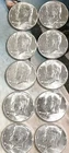 1964 Kennedy Half Dollars - 10 Each - 90% Silver - Brilliant Uncirculated