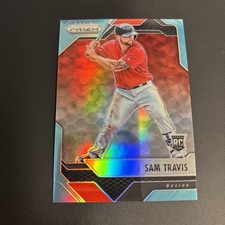 2017 Panini Chronicles - Prizm Sam Travis #25 Light Blue Prizm /299 (RC)