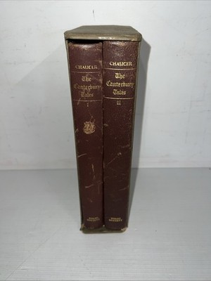 Folio Society The Canterbury Tales Volumes I & II Geoffrey Chaucer 1956 & 1957