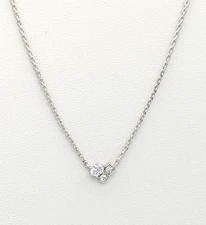 Kendra Scott Adjustable Rhodium Plated Henry Short Pendant Necklace w/White CZ