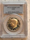 1967 PCGS MS 66 CAM SMS SILVER KENNEDY HALF ** SPOTLESS  CAMEO **