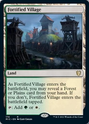 Fortified Village - Light Play MTG Commander 2021 Midnight Hunt