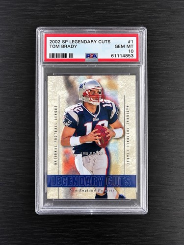 Tom Brady #1 2002 SP Legendary Cuts card