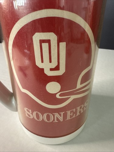 2 Vintage Thermo Serv Oklahoma Sooners OU Tassen Becher mit Griffen 16oz - Bild 8 von 17