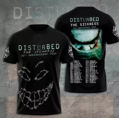 Disturbed Band The Sickness 2025 Concert Full Size 3D T Shirt AG229