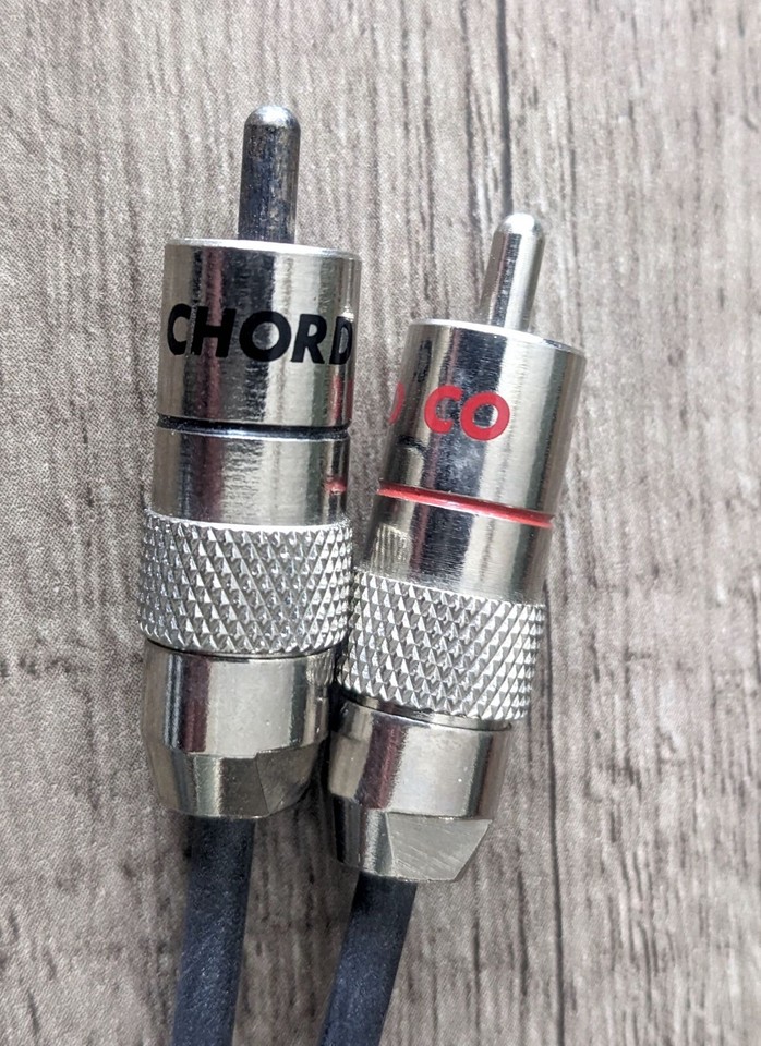 Chord CoNaim Locking 5 pin Audio Cable to 2x phono1M long grey cable