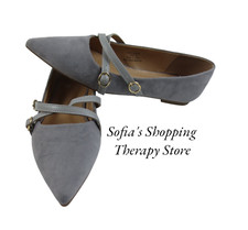 Journee Collection Womens Patricia Flats Faux Leather Gray 7.5 M New