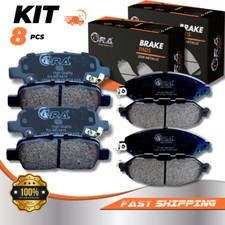 4Pc Front and Rear Disc Brake Pads w/hardware for 2014 - 2020 Infiniti QX60 3.5L