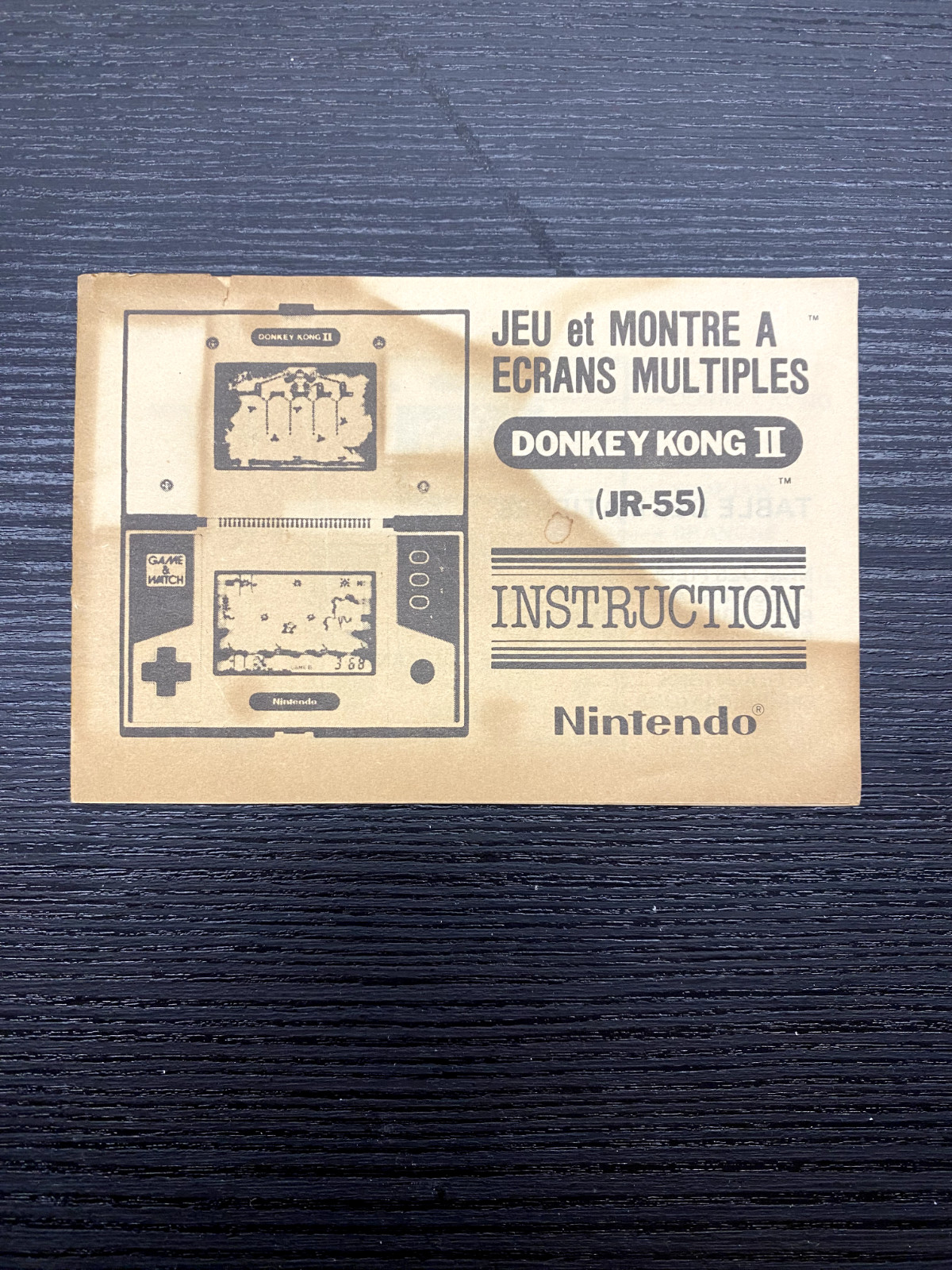 NOTICE SEULE Donkey Kong II 2 Nintendo Game & Watch