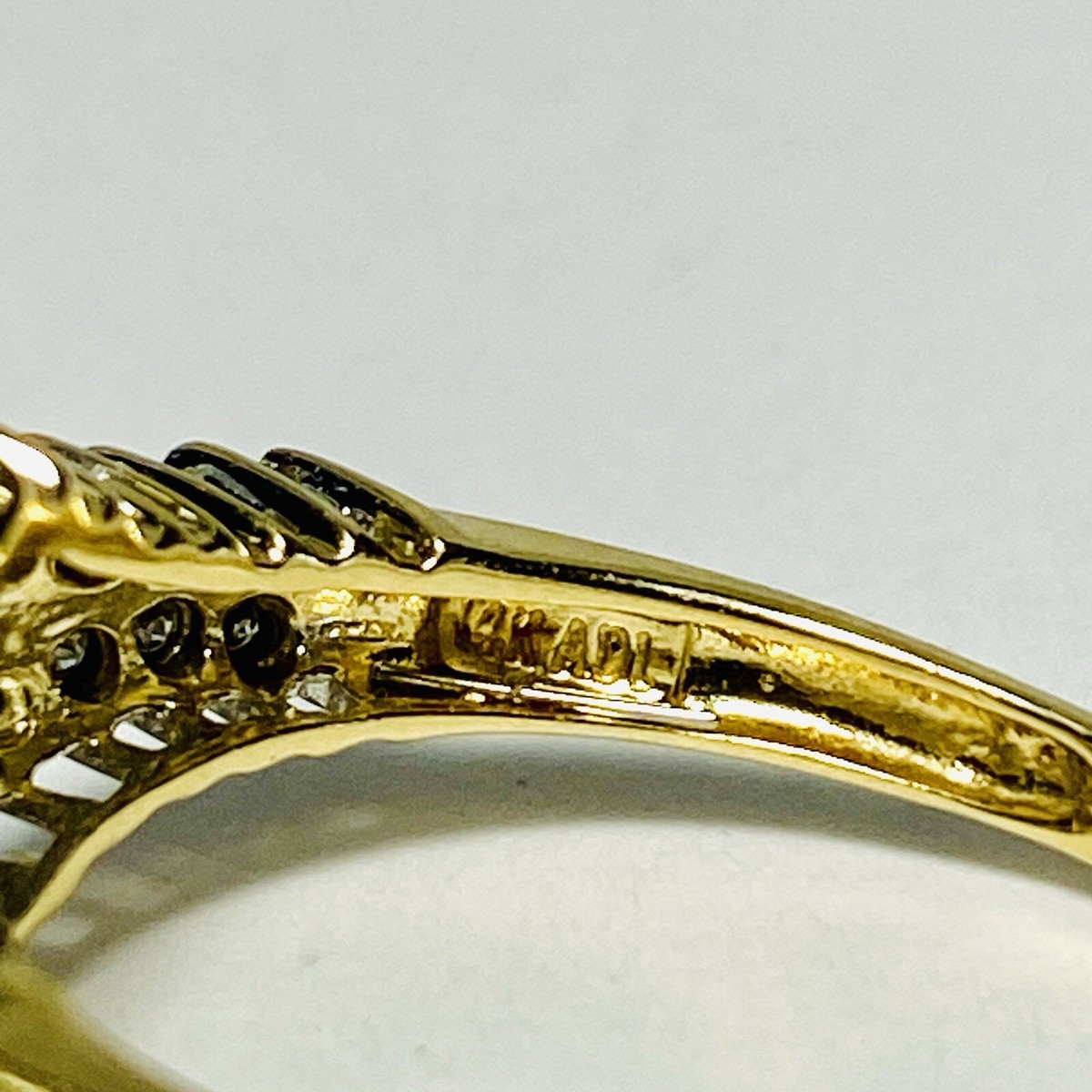 Vintage ADL 14K Yellow Gold 0.52ctw Emerald 0.28ctw Diamond Size