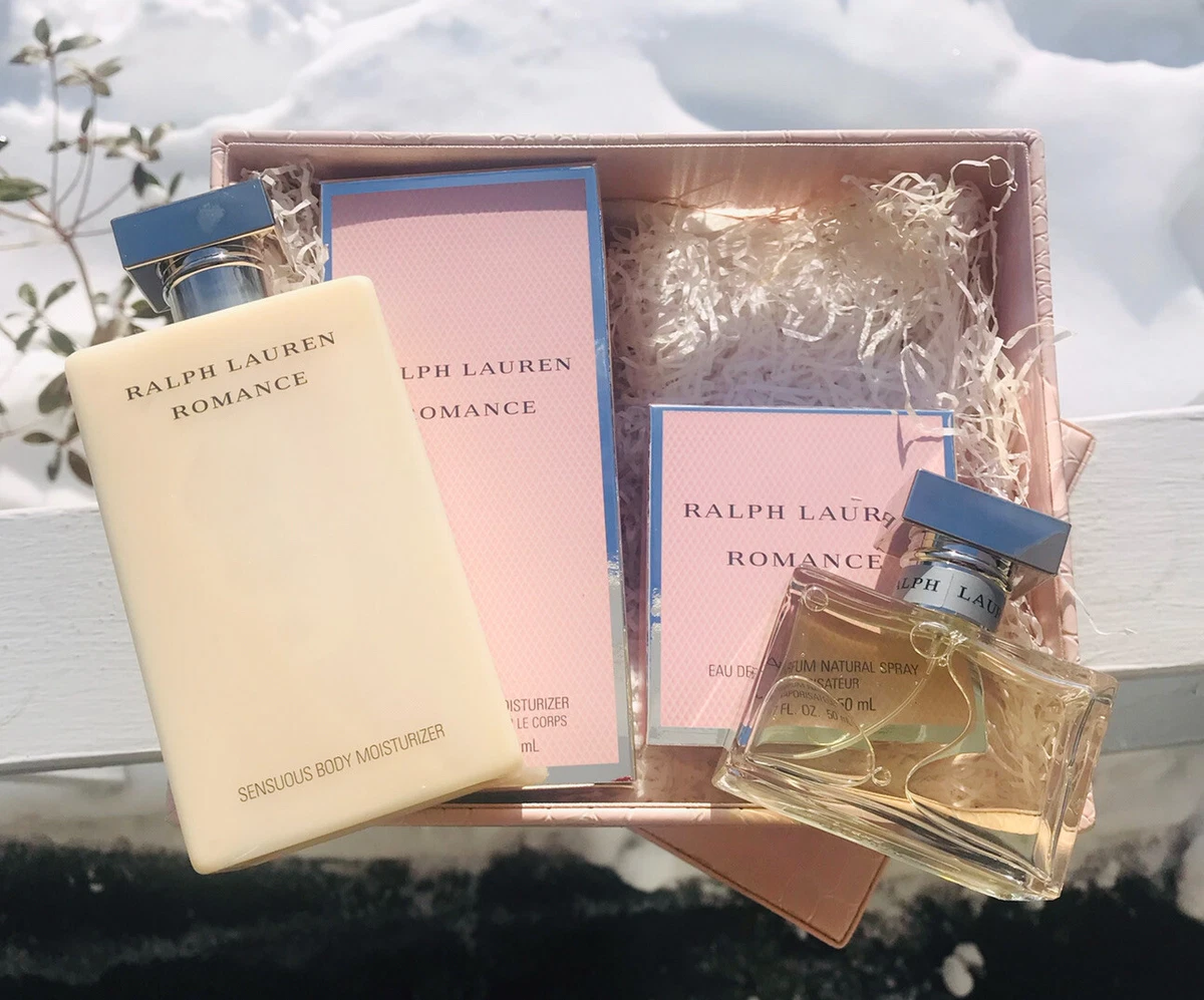 Ralph Lauren Romance 1.7 oz Eau De Parfum + 6.7 oz Body Lotion Croc Box  Gift Set