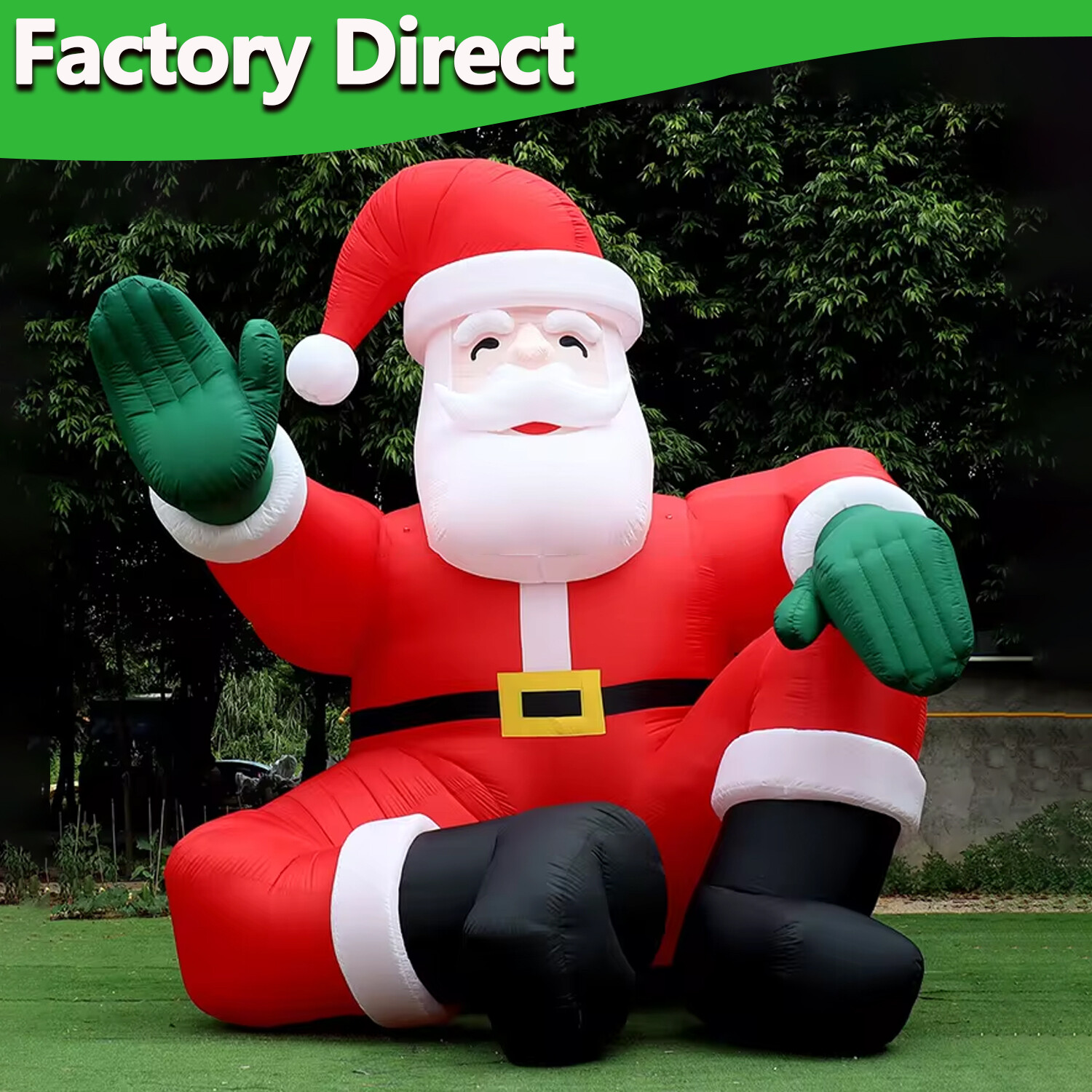 Giant 5m Christmas Sitting Inflatable Santa Claus For Xmas Party ...