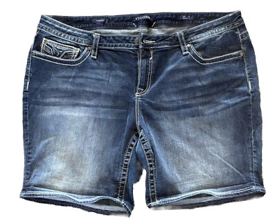 Capri Vigoss Shorts Plus Size Vigoss Shorts Plus SZ 24 Blue Denim