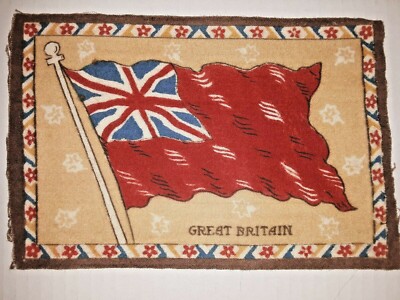 tobacco flannel flags Vintage Cigar Box Tobacco Felt Flannel Flag Insert GREAT BRITAIN 8.5 x 5.5