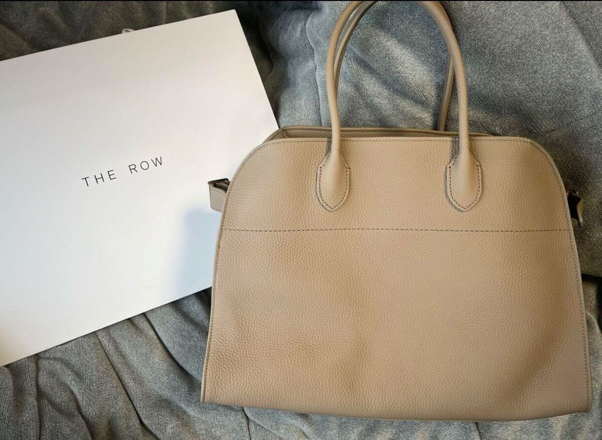 THE ROW SOFT MARGAUX 15 W1255L133 Dark Taupe Tote Bag THE ROW SOFT MARGAUX 15 W1255L133 Dark Taupe Tote Bag