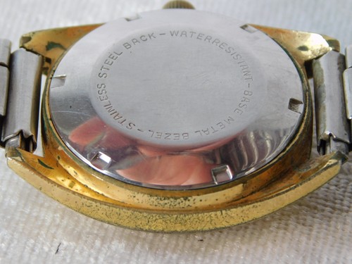 Vintage Austin Deluxe 17j SS 36mm Day Date Mech Self Winding Watch Works - Picture 7 of 7