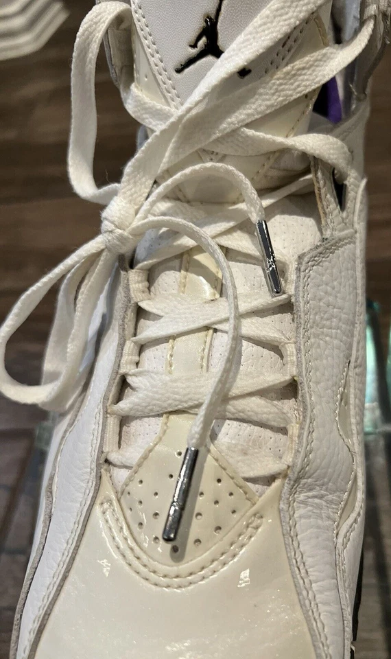 🔥🔥🔥Винтажные мужские Nike Air JORDAN TRUE FLIGHT БЕЛЫЕ УНИВЕРСИТЕТСКИЕ ФИОЛЕТОВЫЕ - размер 13 - Изображение 3 из 4