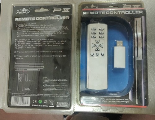 2x Pega PG-P3028 Blue ray DVD Remote Controller (Black & White) for Sony PS3 NEW - Picture 2 of 2