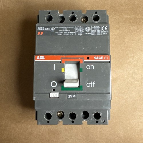 ABB SACE S1 25A Circuit Breaker Disconnect S1N 3 Pole 240-480VAC | eBay