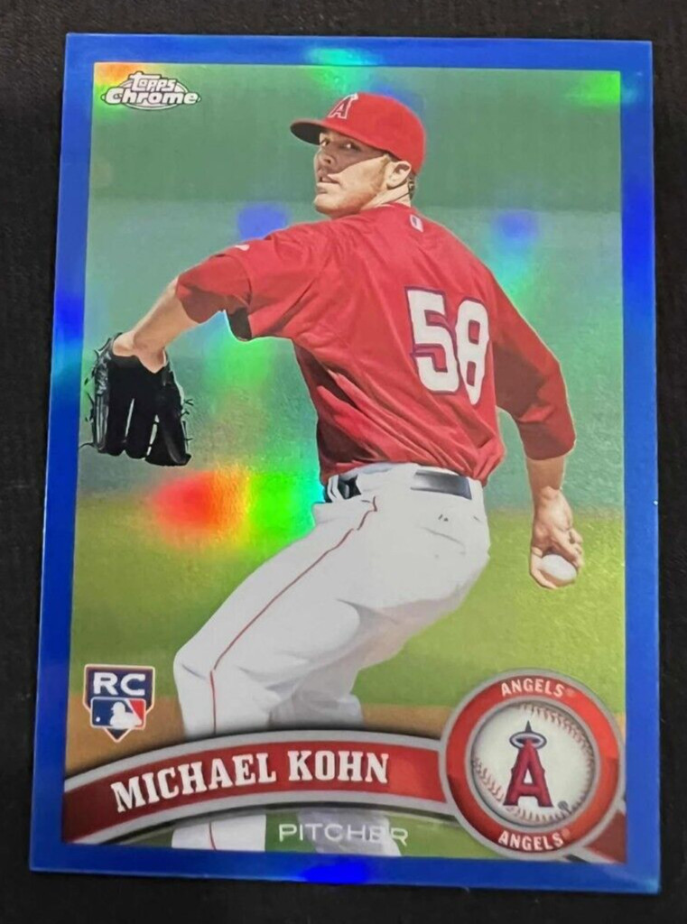 MICHAEL KOHN Los Angeles Angels 2011 Topps Chrome Blue Refractor #208 RC #21/99