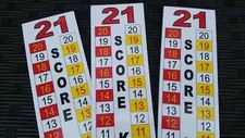 Set of 3 Cornhole - Scoreboard Score Keeper Sign - Red and Yellow Checkers