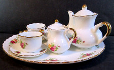 Royal Albert Old Country Roses Mini Tea Set Porcelain Creamer Sugar Teapot 10 Pc