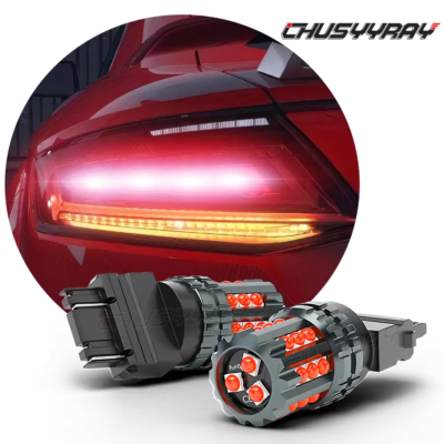 Super Red 3156/3157 LED Brake Tail Light Bulbs – For Toyota Tundra 2000-2021 (2-Pack, 2800 Lumens)
