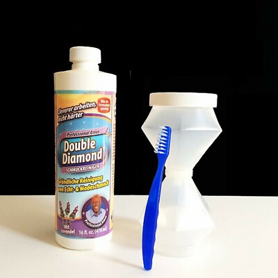 Double Diamond Jewelry Cleaner mit Mischbehälter Schmuckreiniger-Set, Schmuck