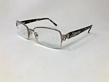 BULOVA “ORVIETO” Eyeglasses Frame Half Rimless 54-19–135 Brown/Tortoise VD23