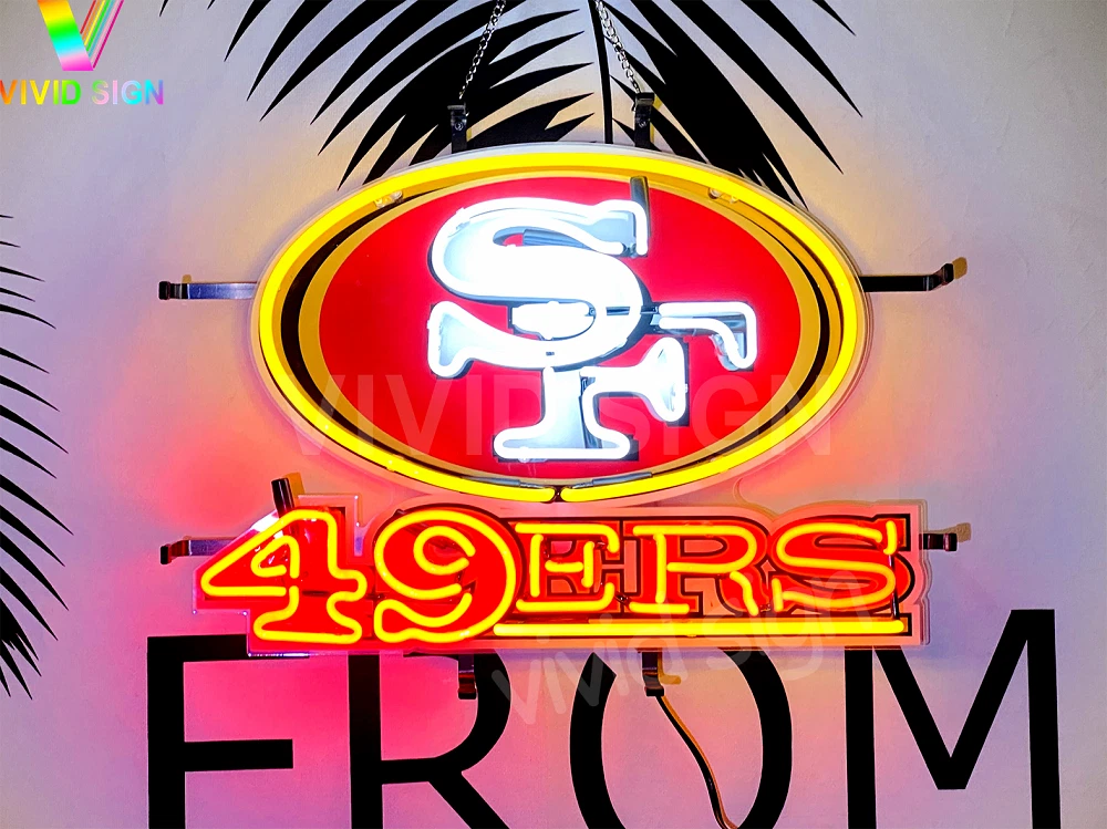 San Francisco 49ers Logo Neon Light Sign Lamp With HD Vivid Printing 17