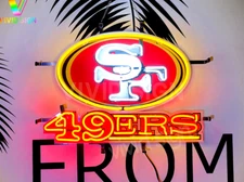San Francisco 49ers Logo Neon Light Sign Lamp 17"x17" With HD Vivid Printing