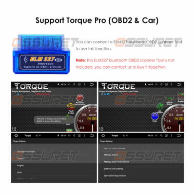 Adapter Unterstüt OBD2 Mini ELM327 Bluetooth Auto Kompatibel mit HIZPO Android