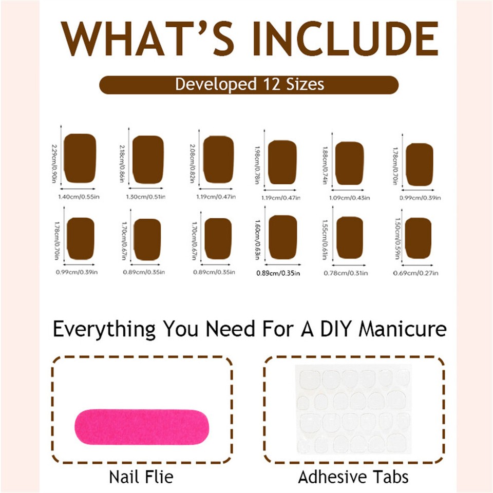 Short Square PressOn Fake Nail Chirstmas Red Color French Glossy