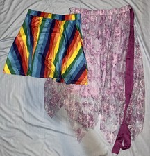 Lot Of Two Beach Vacation Summer Cover Ups SHEIN Curvy Skirts Size 2XL Rainbow