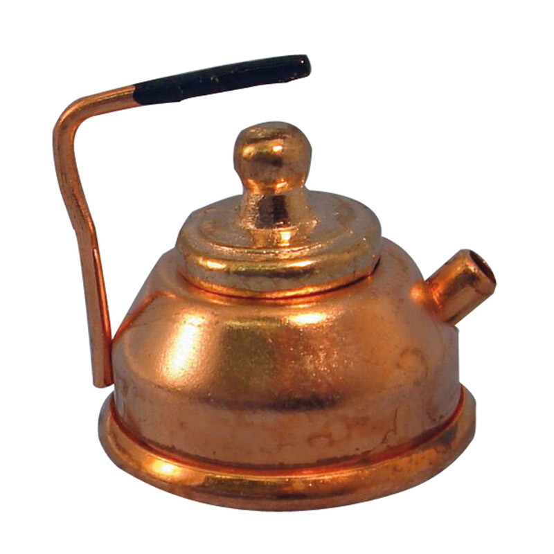 Dolls House Miniature 1/12th Scale Copper Kettle with Removable Lid D007