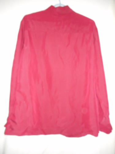New York and Company Womens Size L long Sleeve Burgundy button front blouse - Picture 9 of 10