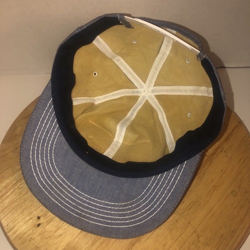 Vintage Thrift Brothers INC Denim Hat Can Snapback K-Products USA Construction - Picture 9 of 12