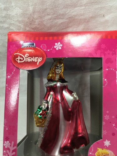 Disney Cinderella Prinzessin mundgeblasenes Glas Weihnachtsschmuck Neu im Karton - Bild 2 von 6